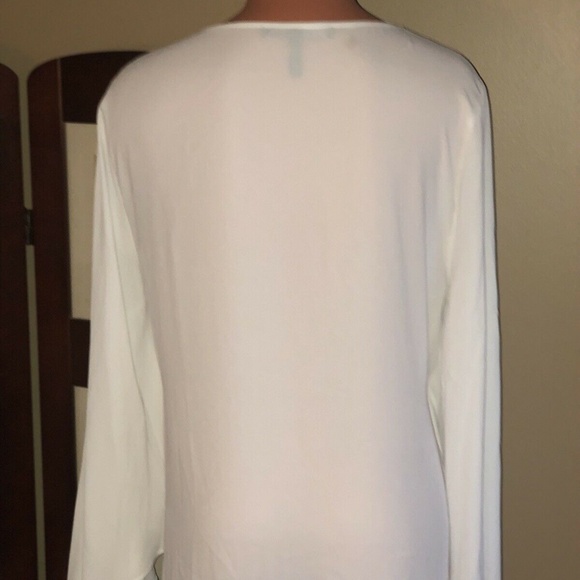 BCBGMaxAzria White Wrap Blouse - Picture 3 of 6